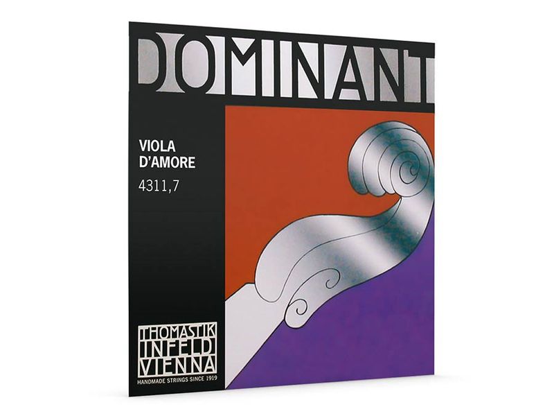 Thomastik TH-4311-7 Dominant viola d'amore string A-7, chrome flat wound, synthetic core core