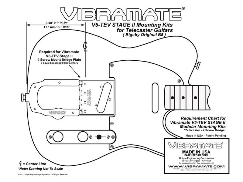 Allparts Vibramate® Bigsby® V5-TEV-2 for Telecaster® Nickel