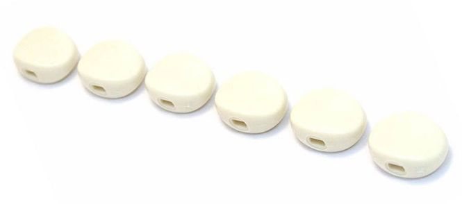 Hovedbilde Allparts Plastic Oval Buttons White 6-p
