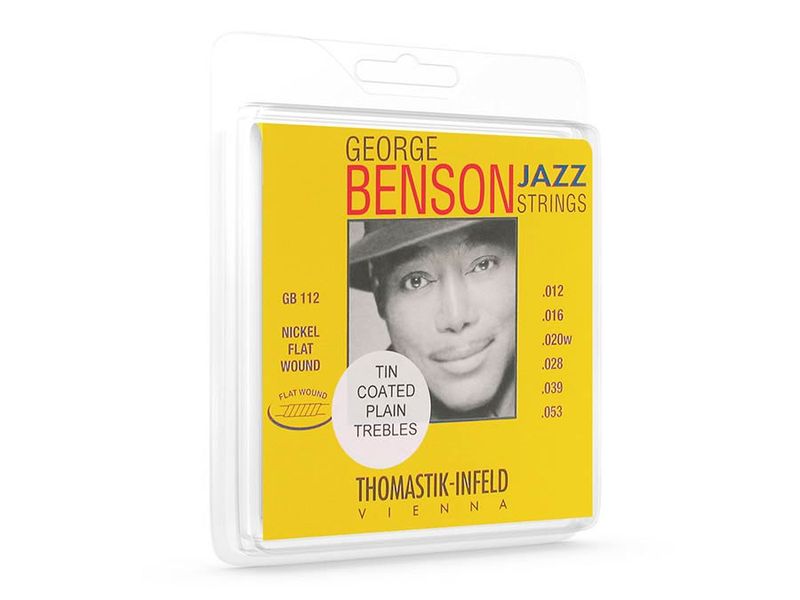 Thomastik THGB-112T George Benson Signature string set electric, nickel flatwound, 012-016-020-028-039-053 tinplated trebles