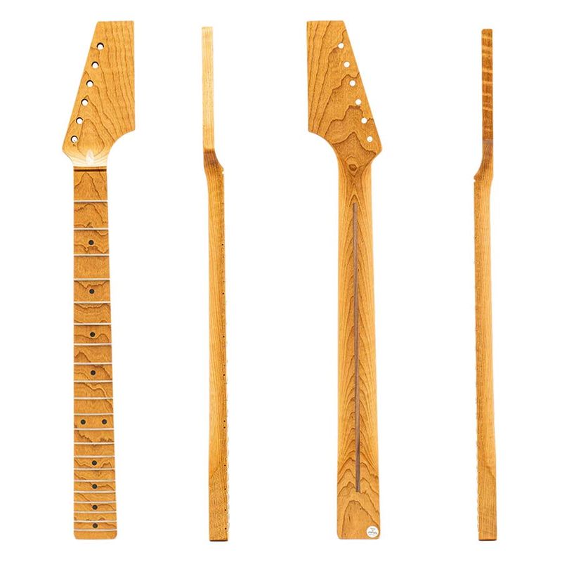 Allparts Select ltd VIN-MOD neck, AAA+ roasted flamed maple, half paddle headstock, unfinished