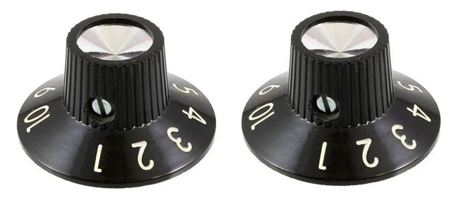 Hovedbilde Allparts Amp Knobs Black 2-p