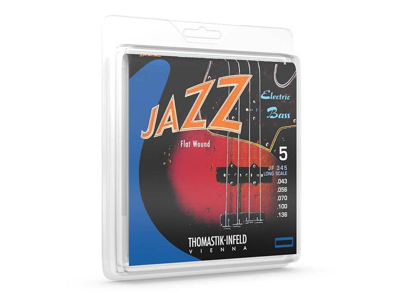 Thomastik THJF-345 Jazz string set 5-string bass, nickel flatwound, longscale, 043-056-070-100-136