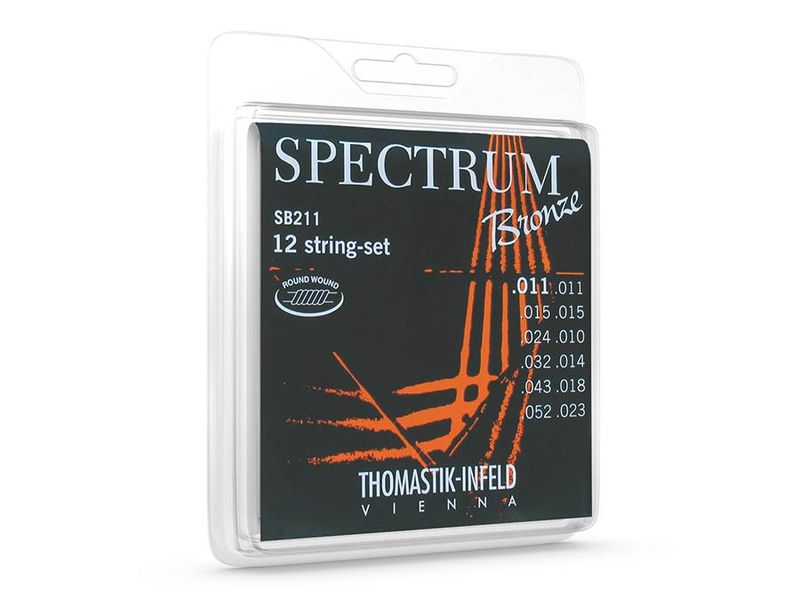 Thomastik THSB-211 Spectrum string set 12-string acoustic, bronze roundwound, 011