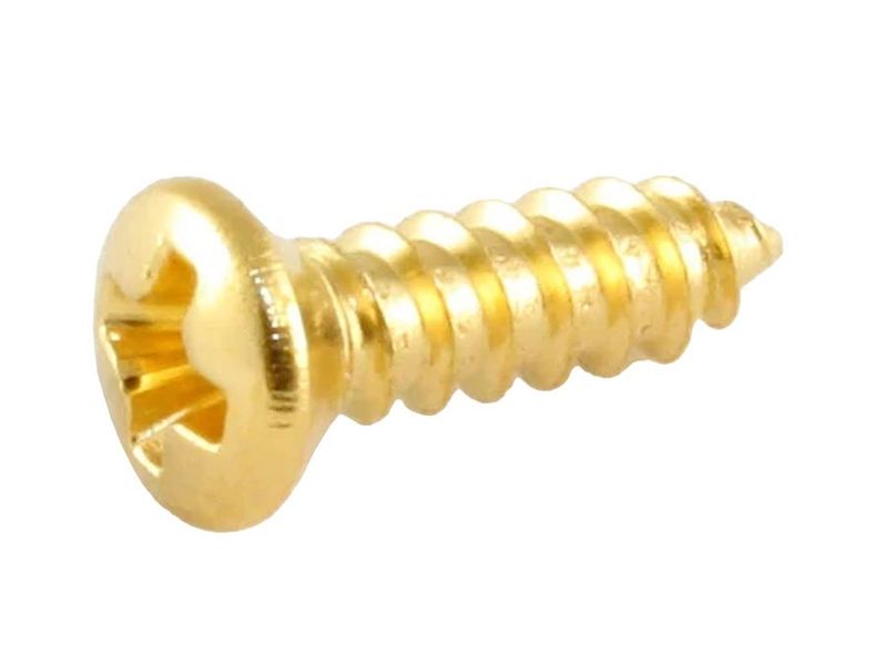Allparts Bulk Pack of Gibson® Size Pickguard Screws Gold 100-p
