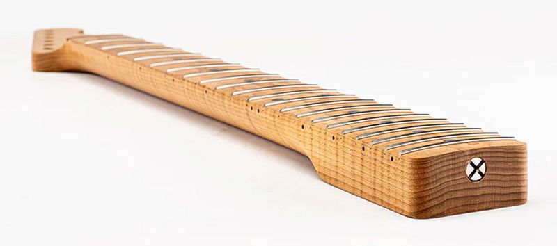 Allparts Select ltd VIN-MOD replacement neck for Telecaster, AAA+ roasted flamed maple, chunky C shape, unfinished