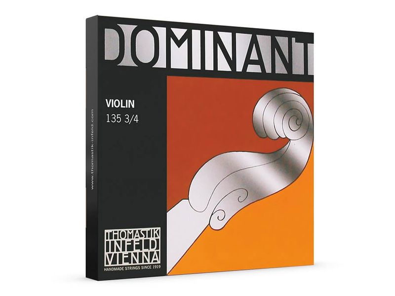 Thomastik TH-135-34 Dominant violin string set 3/4, synthetic core, includes TH-130-34