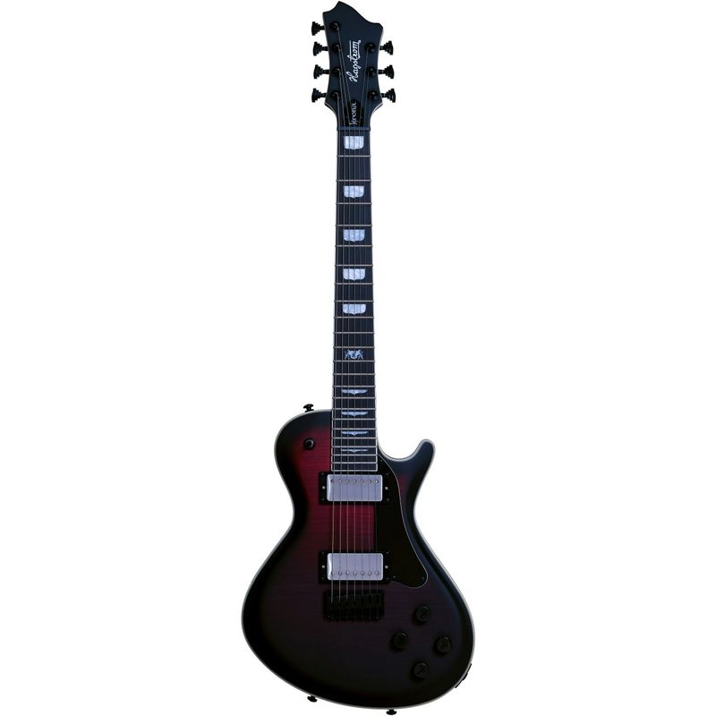 Hagstrom Krona7 Burnt Blood Electric guitar, 7-stringed, mahogany body, maple top with flame maple veneer