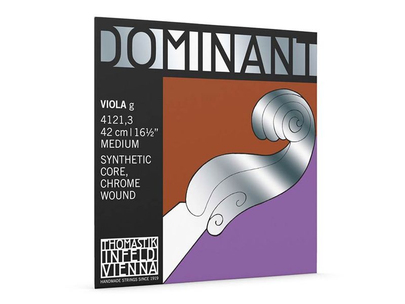 Thomastik TH-4121-3 Dominant viola string G-3 (string length 42cm), synthetic core, chrome wound