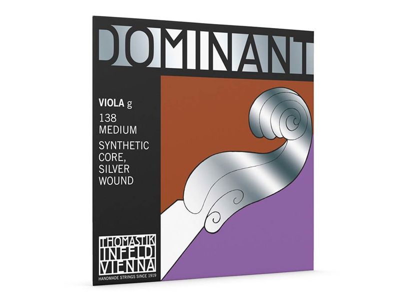 Thomastik TH-138 Dominant viola string G-3 4/4 (string length 37cm) medium, synthetic core, silver wound