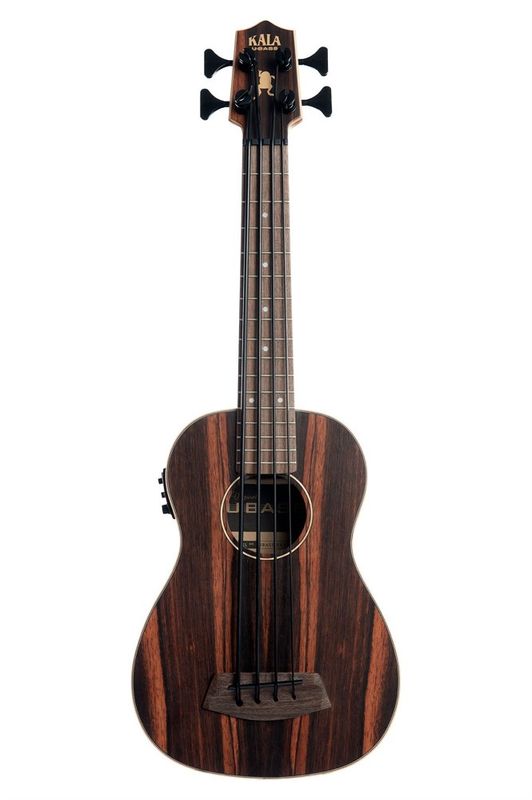 Kala UBASS-EBY-FS. Ebony U-Bass, Fretted w/Bag