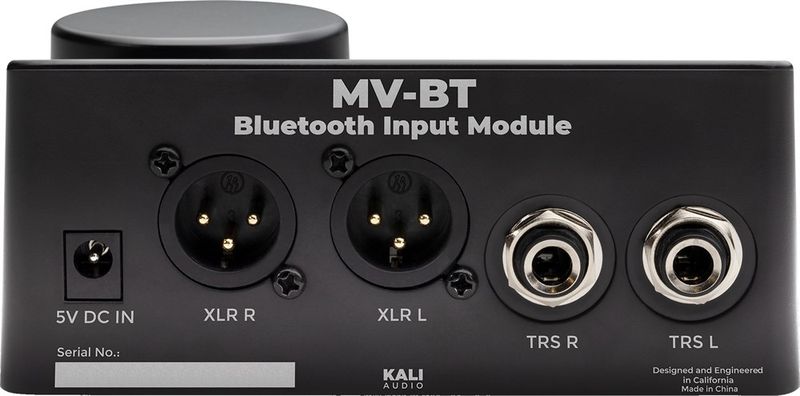 Kali Audio MV-BT - Volymkontroll med Bluetooth och balanserade ljudutgångar, 2 st XLR och 2 st TRS