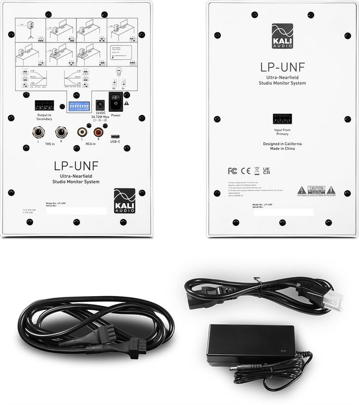 Kali Audio 4 Inch 2-Way Ultra Nearfield powered loudspeaker system w/Bluetooth - White