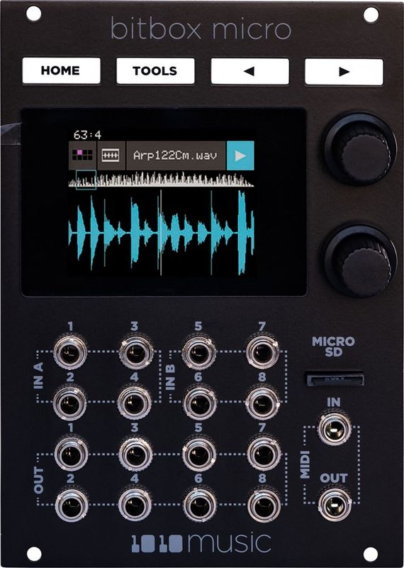 1010music Bitbox Micro Black Edition - Eurorack compact sampling module