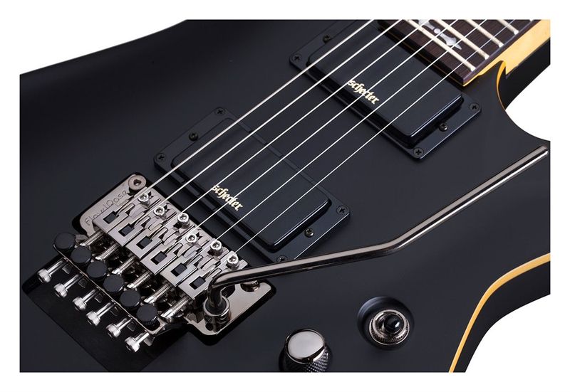Schecter Demon 6 Floyd Rose Aged Black Satin