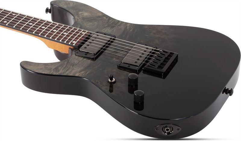 Schecter C-1 STANDARD LH BLACK FADE BURST BURL BFBB