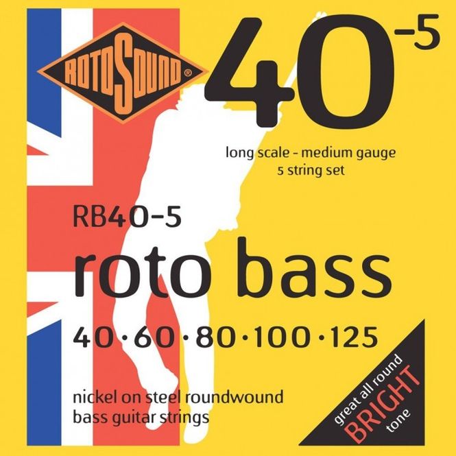 Hovedbilde Rotosound BASS (RB40-5) NICKEL (UNSILKED) 5 ...