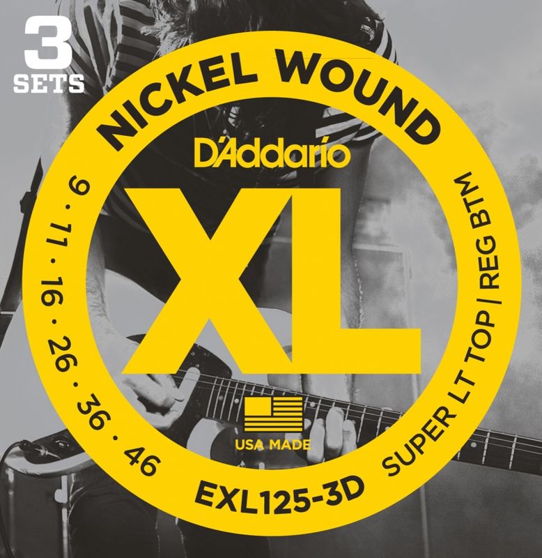 Daddario EXL125 9-46 3-Pack