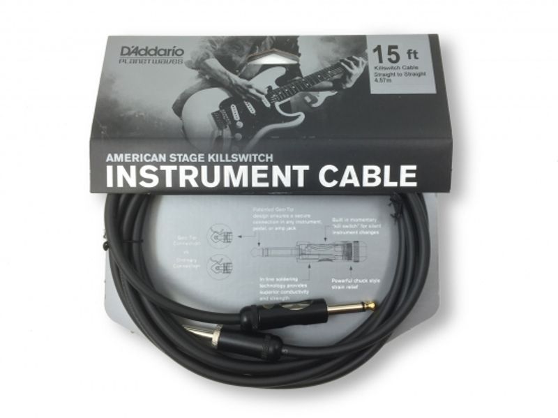 Daddario PW-AMSK-15, Inst.kabel 4,5m Kill-switch