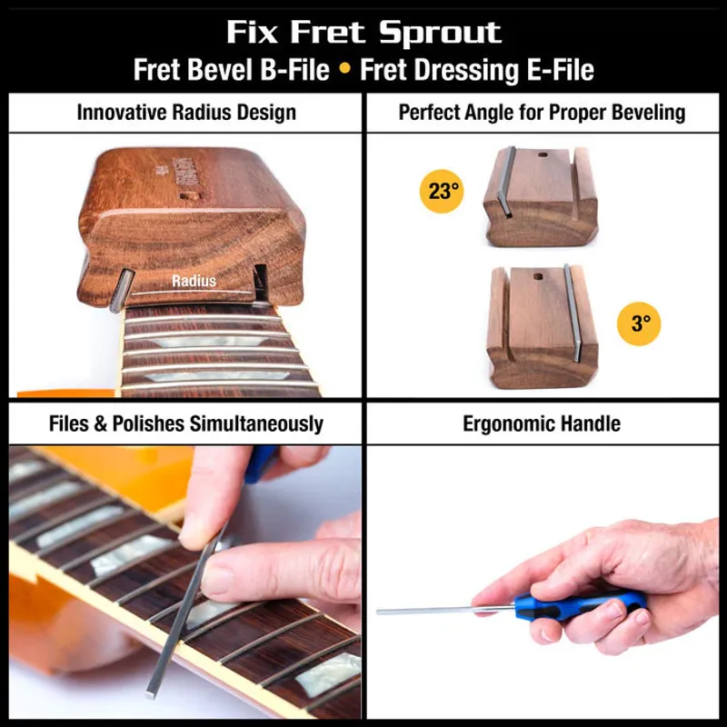 MusicNomad MN880 Premium Guitar Tech Fret Tool Set - 18 deler
