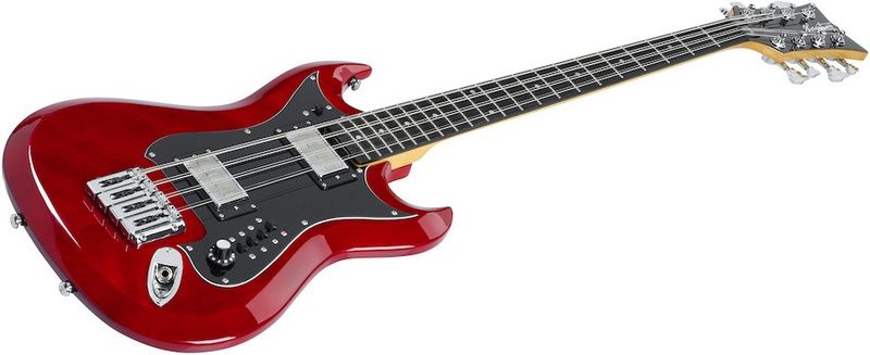 Hagstrom H8II 8-stringed Bass Wild Cherry Transparent