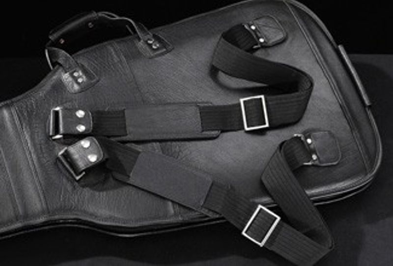 Harvest Gitarbag - Buffalo Nappa - Ekte skinn - Svart