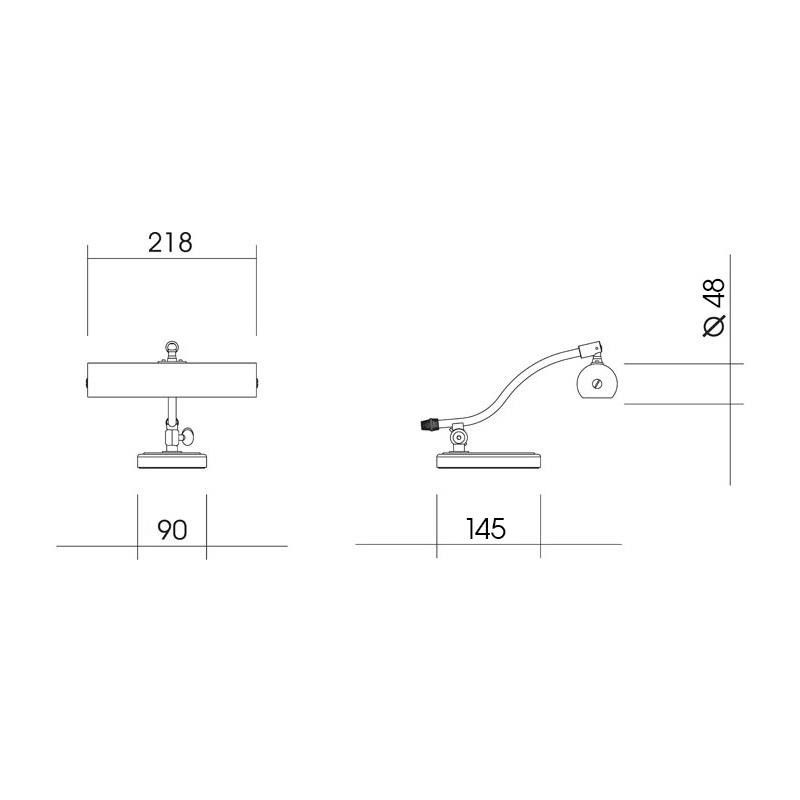 HED Pianolampe Tradisjonal Blank Messing