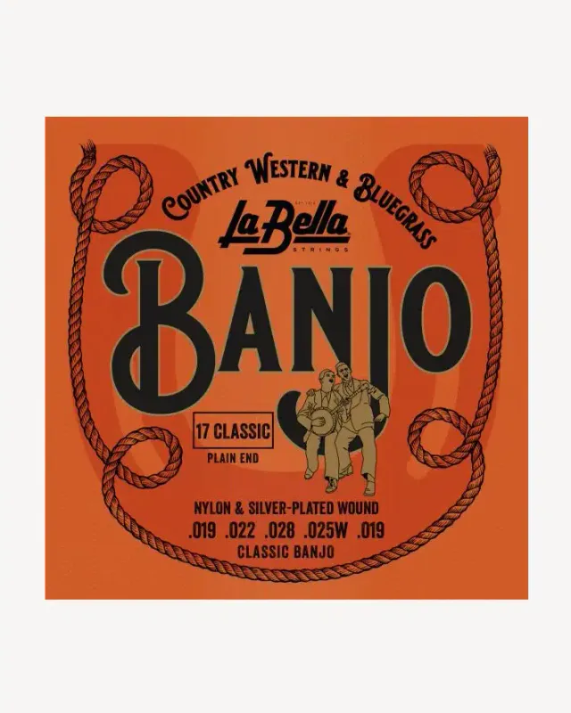 La Bella 17 Classical Banjo, Nylon & Silver-Plated, Plain-Ends
