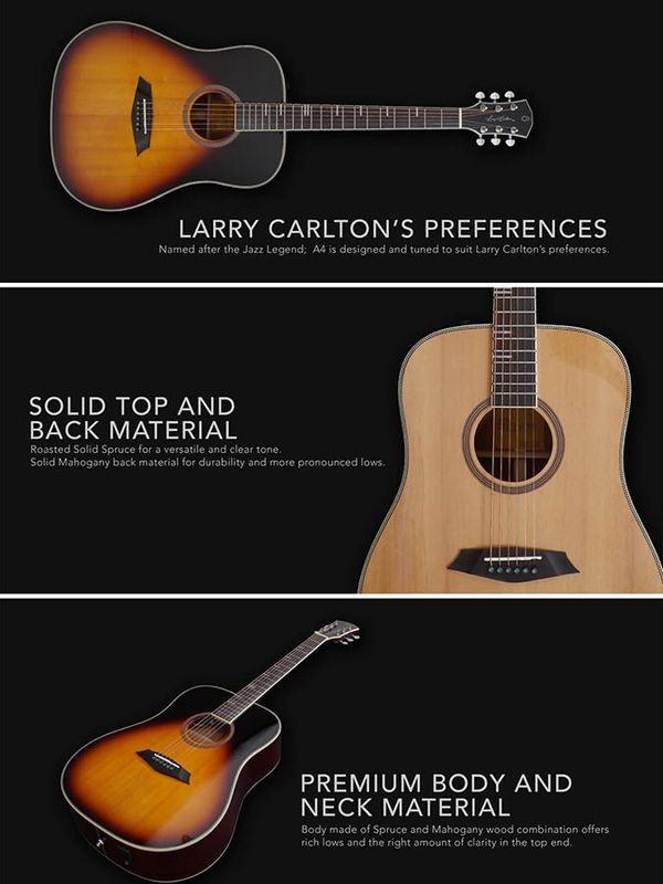Sire A4DSVS Larry Carlton acoustic dreadnought guitar