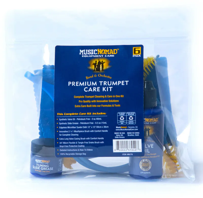 MusicNomad MN770 Premium Trumpet Care Kit
