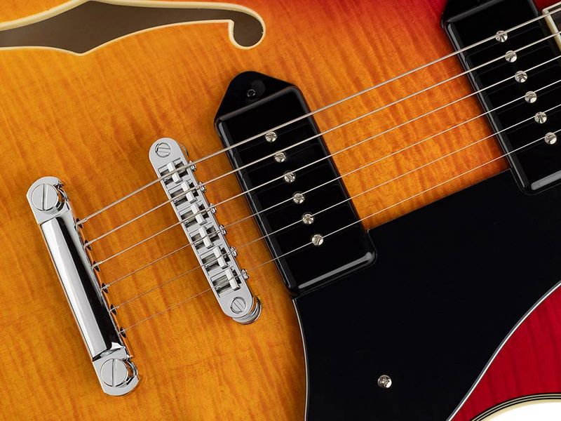 Sire H7V/CS Larry Carlton electric guitar archtop with P90s cherry sunburst