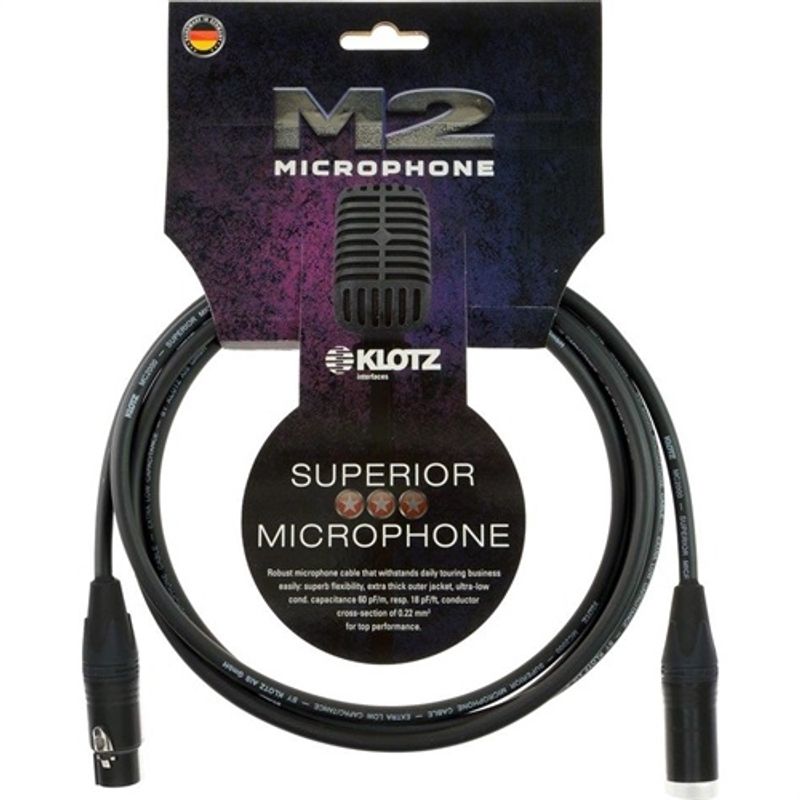 Klotz M2 Superior mic cable Neutrik XLR/XLR 60cm