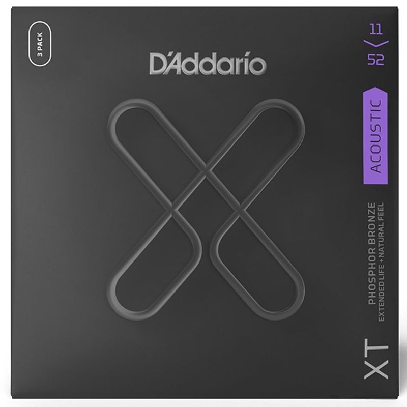 Daddario XTAPB1152 Custom Light. 3-pack. 011-052