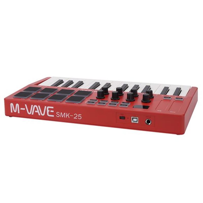 M-vave SMK-25 bluetooth midi-keyboard red