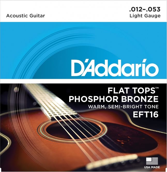 Hovedbilde Daddario EFT16 Phosphor Bronze Flat Top 012-053