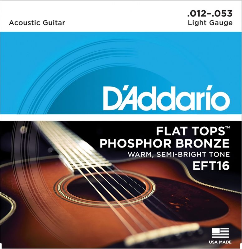Daddario EFT16 Phosphor Bronze Flat Top 012-053