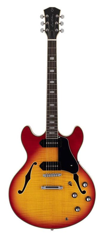 Sire H7V/CS Larry Carlton electric guitar archtop with P90s cherry sunburst