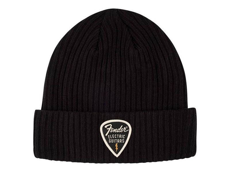 Fender Beanie pick patch ribbed svart