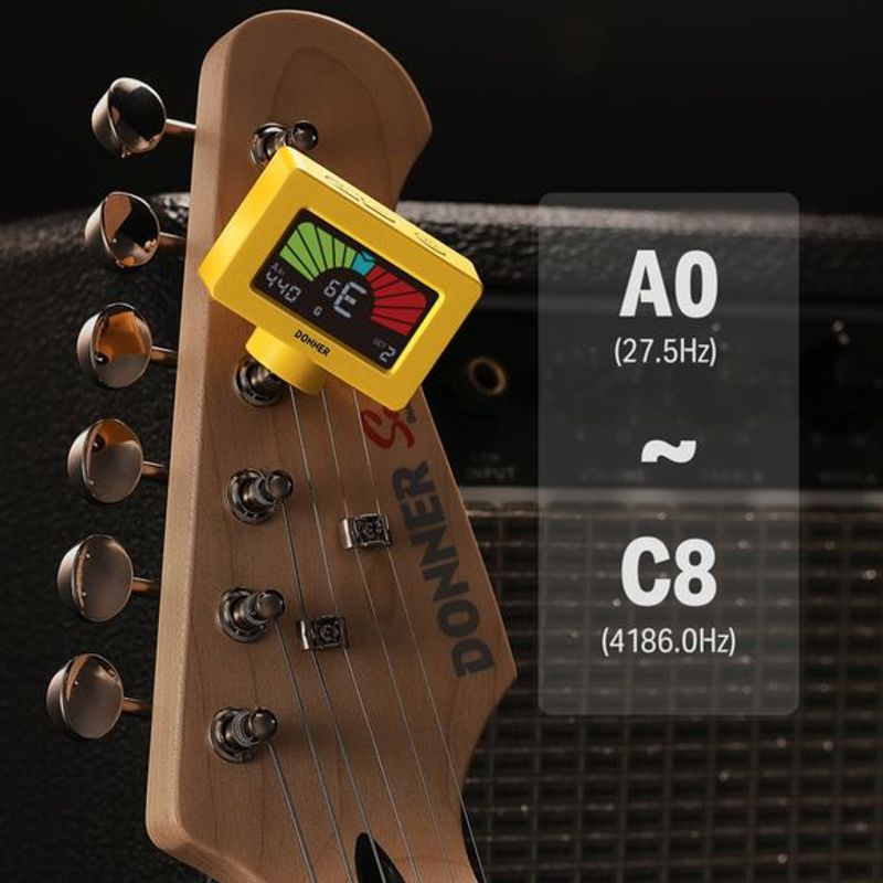 Donner DT10 klype-tuner yellow