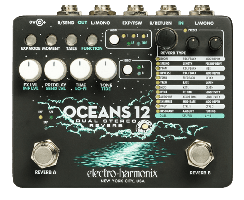 Electro Harmonix Oceans 12, Reverb